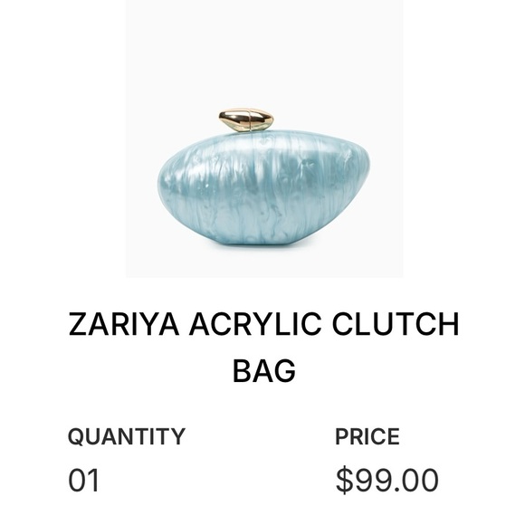 Verano Hill | Zariya Blue Acrylic Clutch Bag - Picture 1 of 3